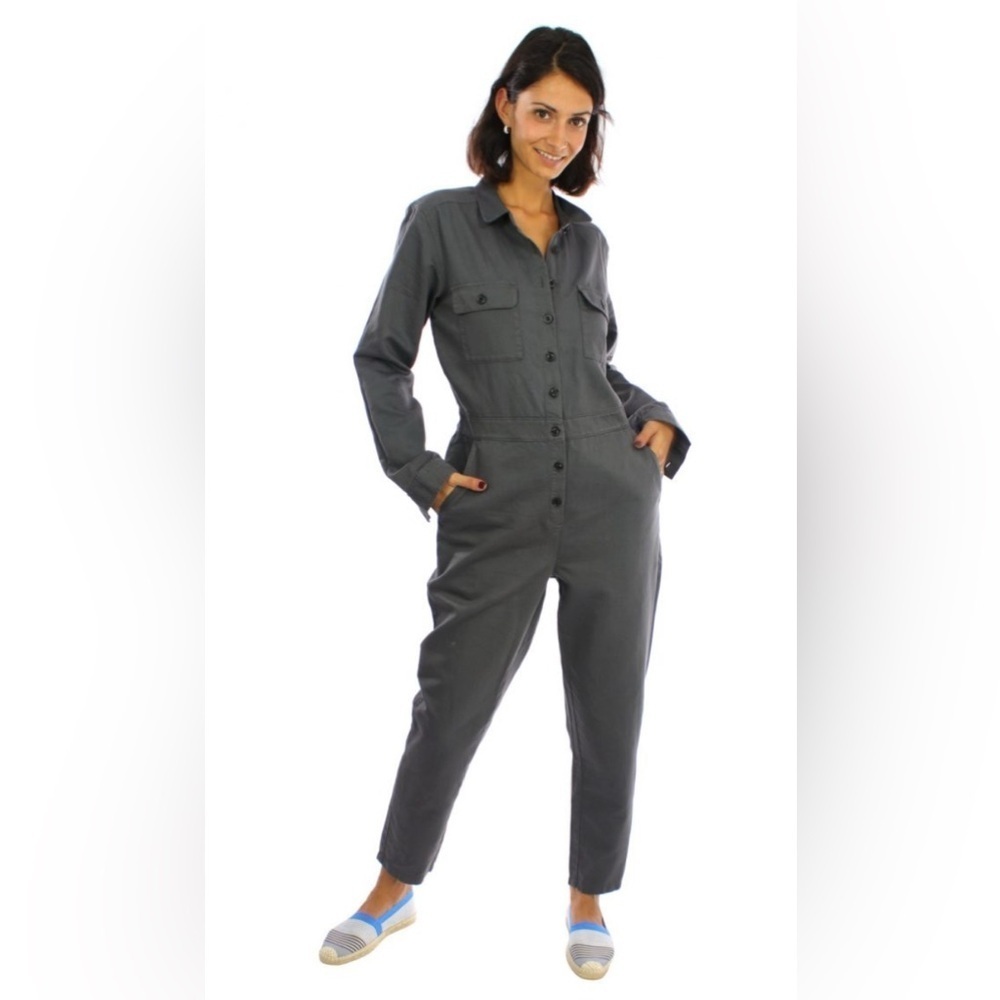 OUTERKNOWN NWT S.E.A. JUMPSUIT ROMPER OVERALL XS GREY REVOLVE ANTHROPOLOGIE - Picture 4 of 14